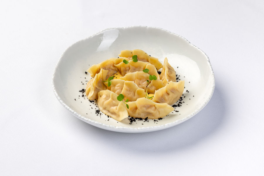Пельмени с крабом и с креветками